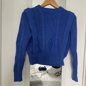 Reitmans Royal Blue Cable Knit Sweater